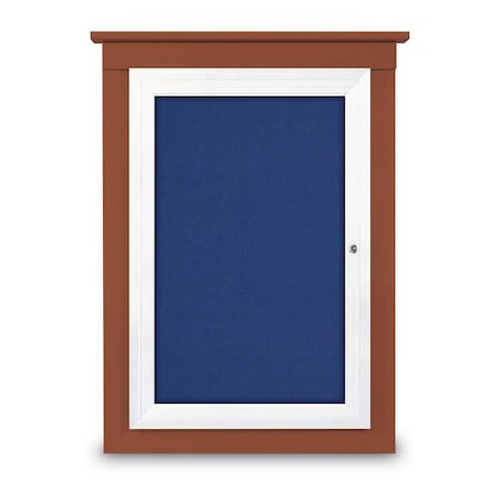 United Visual Products Single Door Enclosed Letterboard, 47"x36", UV1305TB-SATIN-BURGUN UV1305TB-SATIN-BURGUN
